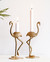 Ljusstake Golden Flamingo